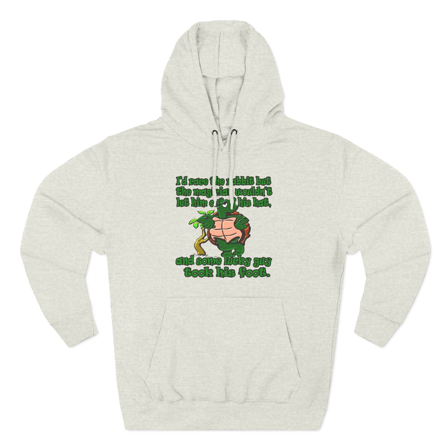 turtle race - Three-Panel Fleece Hoodie