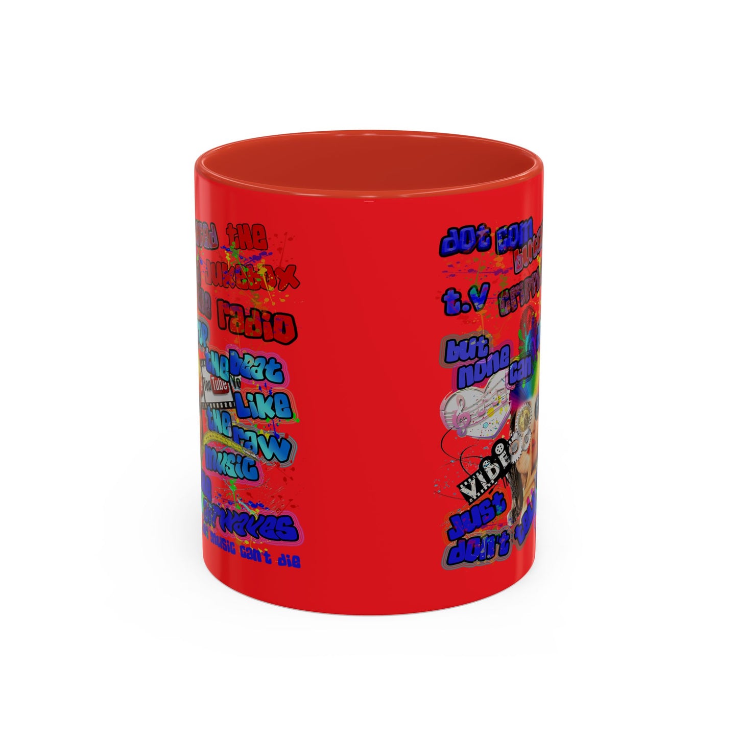 drop the beat - Accent Mug (yellow)