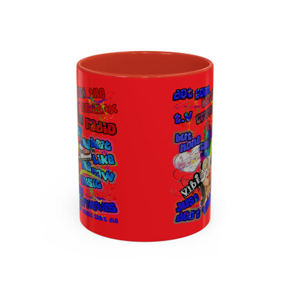 drop the beat - Accent Mug (yellow)