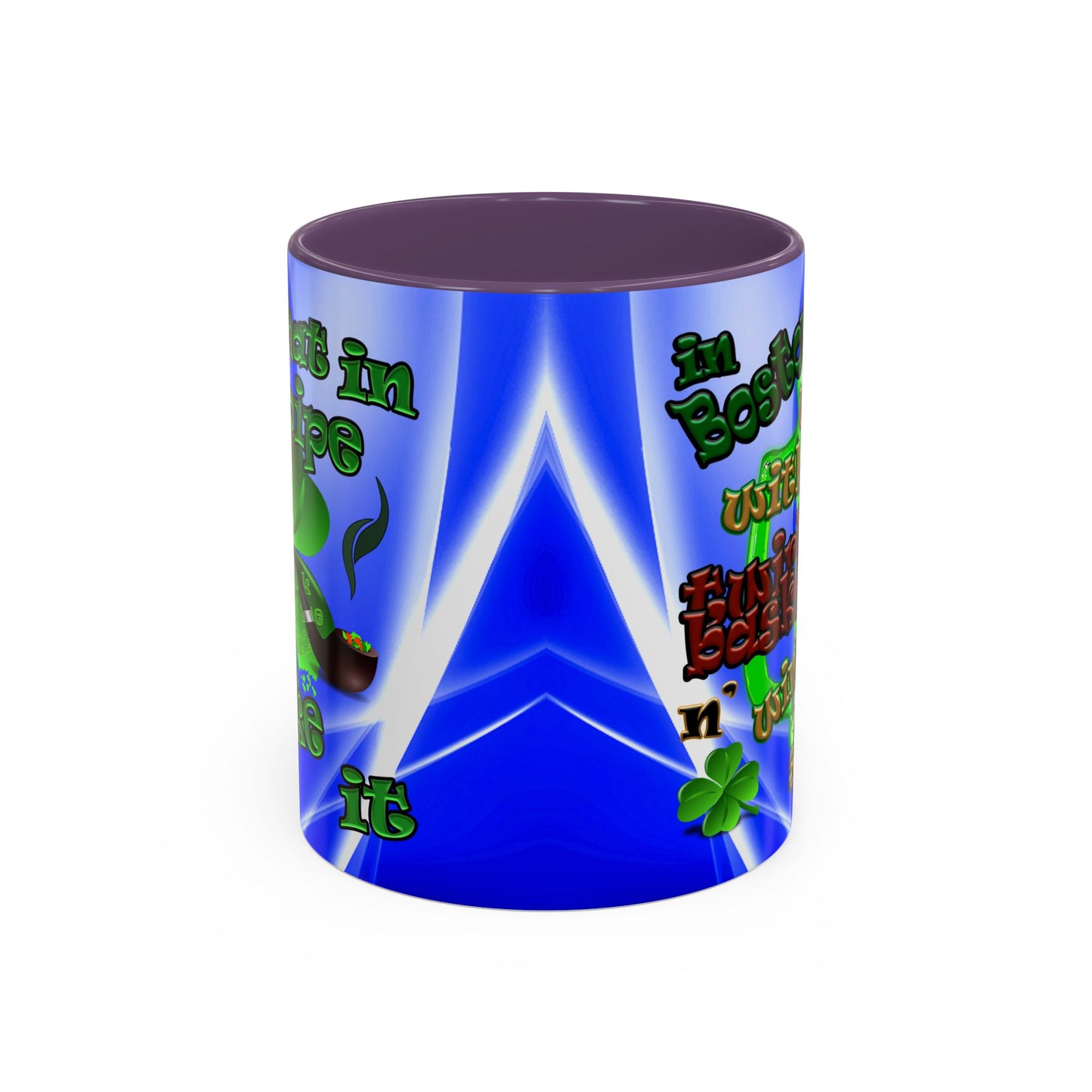 celtics logo - Accent Mug (blue-white wave)