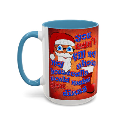 santa's shoes - Accent Mug (burnt orange)