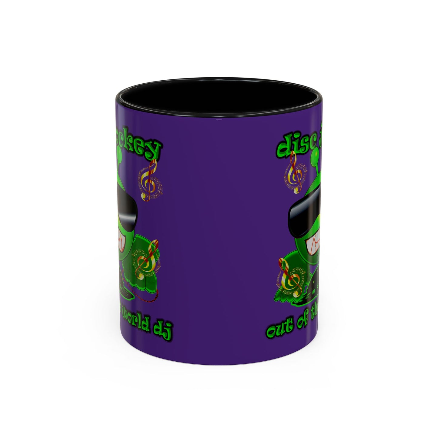 disc jockey - Accent Mug (purple)