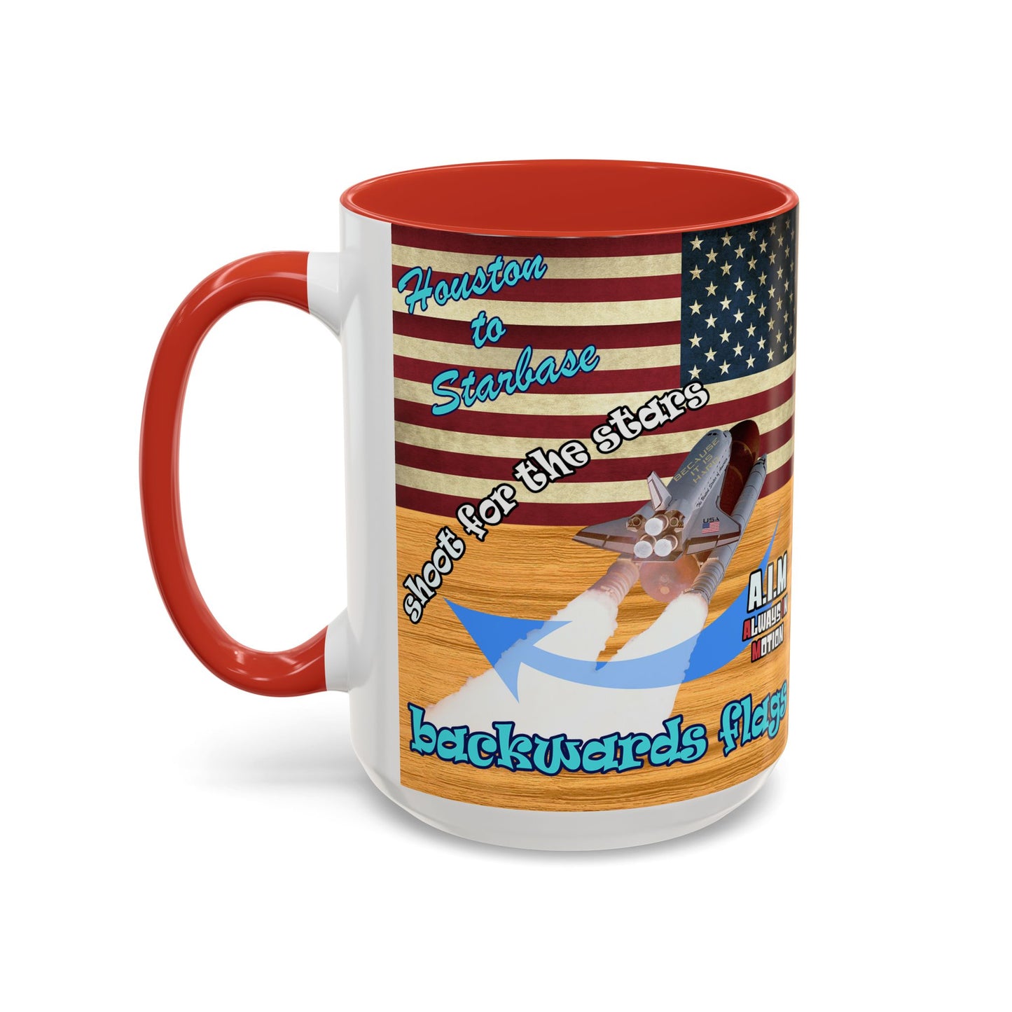 shoot for the stars - Accent Mug (butterscotch wood finish)
