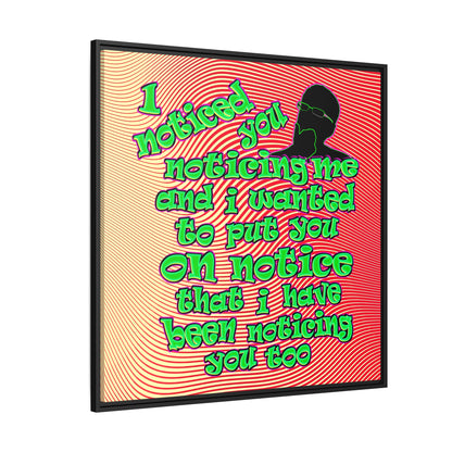 noticed you noticing - framed canvas art (yellow-orange wave)