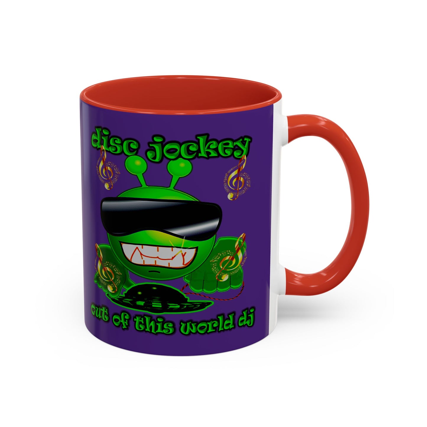 disc jockey - Accent Mug (purple)