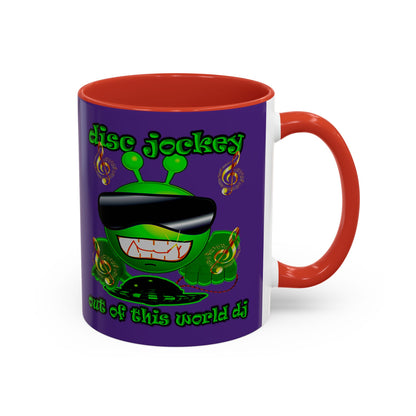 disc jockey - Accent Mug (purple)