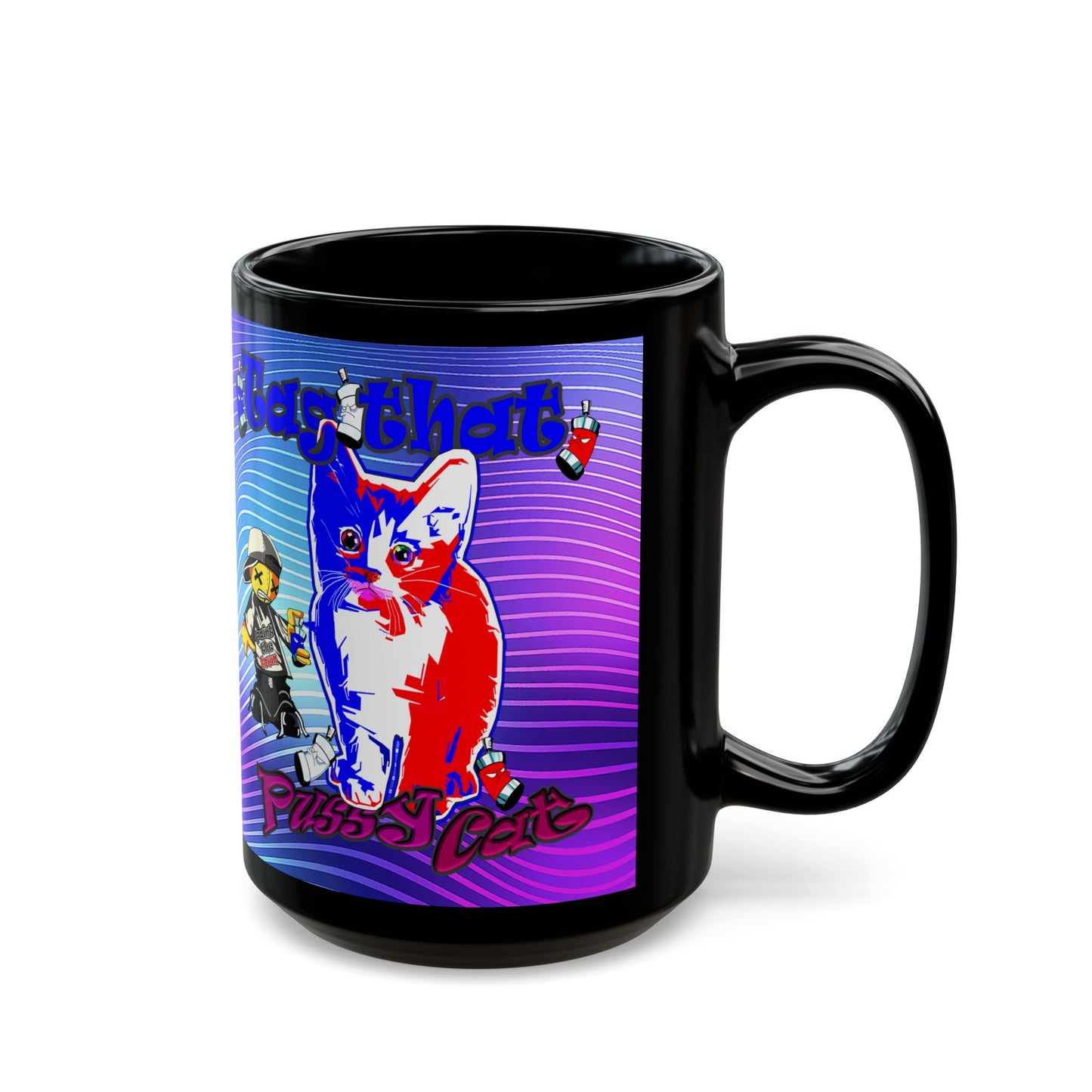 tag that - Black Mug (purple wave)