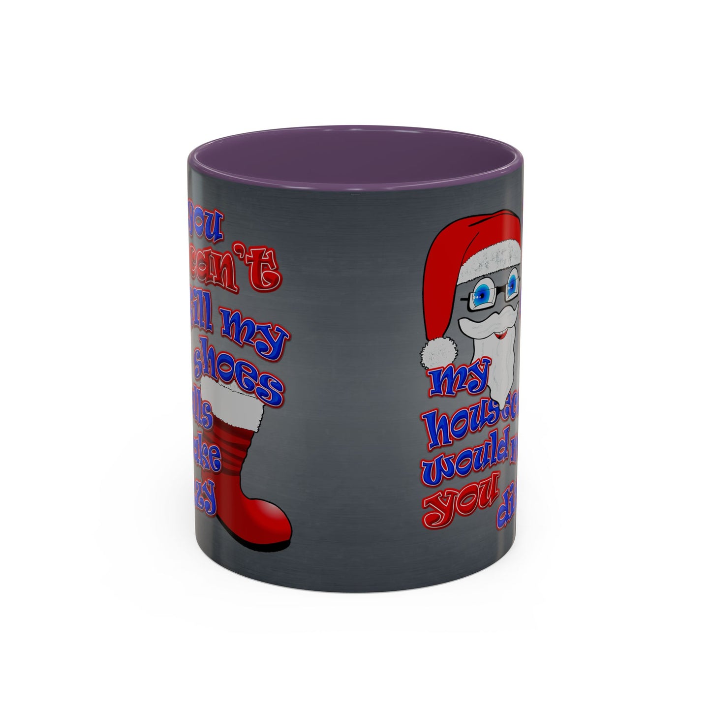 santa's shoes - Accent Mug (grey-light grey)