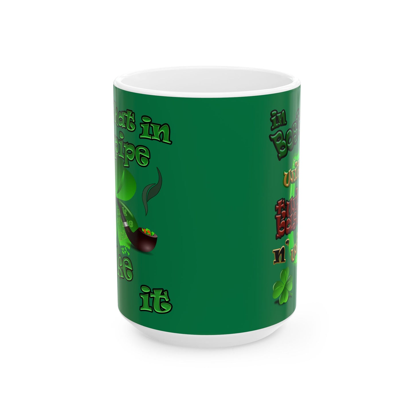 celtics logo - White Mug (dark green)