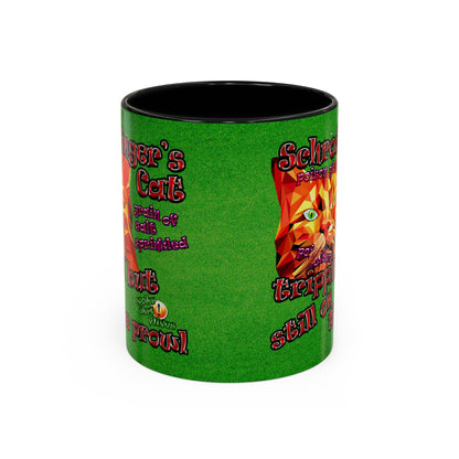 schrodinger's cat - Accent Mug (green turf)