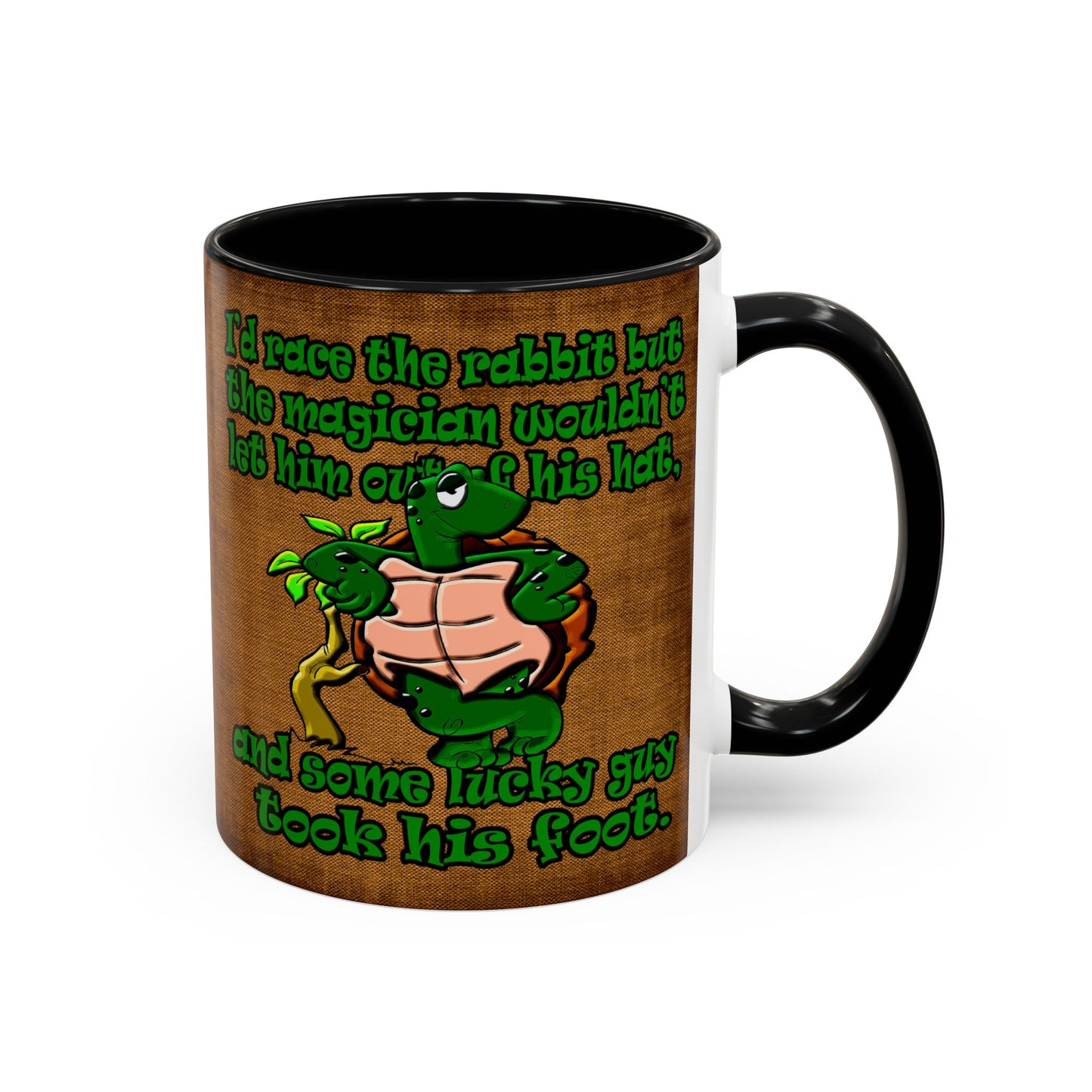 turtle race - Accent Mug (brown papyrus)