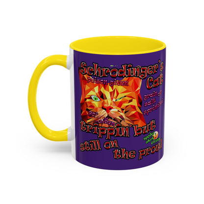 schrodinger's cat - Accent Mug (purple)