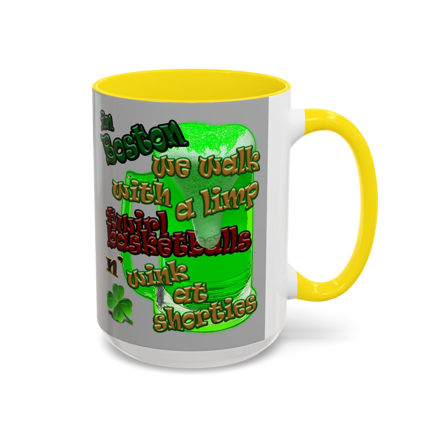 celtics logo - Accent Mug (light grey)