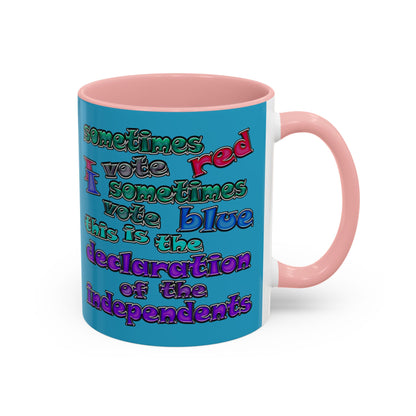 declaration of the independents - Accent Mug (turquoise)