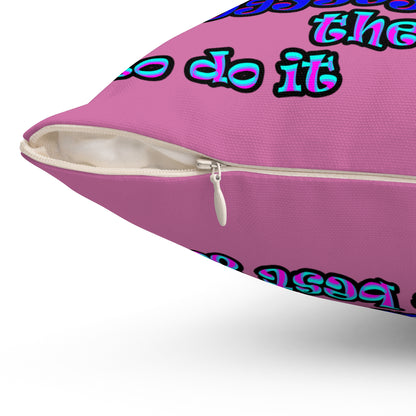 doggystyle - Spun Polyester Square Pillow - (light pink)