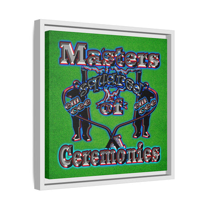 em cee squared - framed canvas art (green turf)