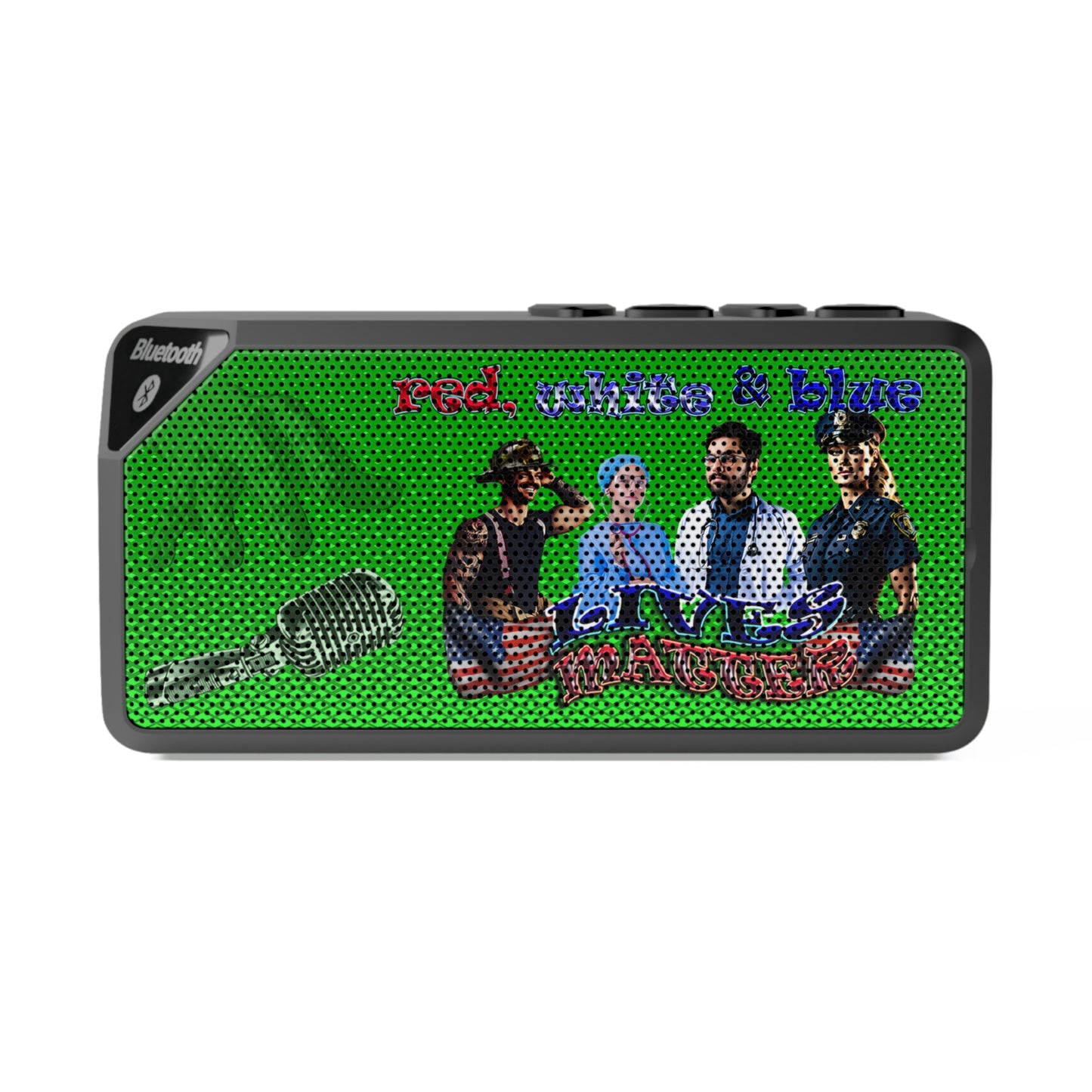 rw&b lives matter - Jabba Bluetooth Speaker (logo green)