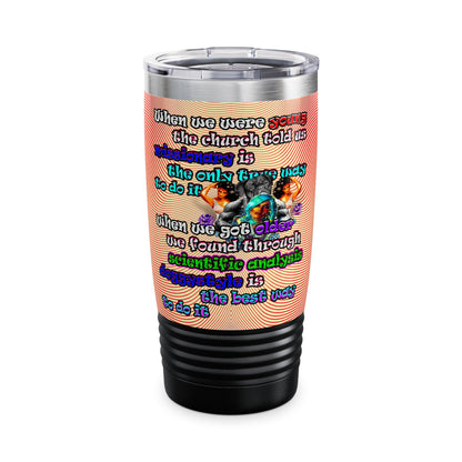 doggystyle - Ringneck Tumbler, 20oz (yellow-orange wave)