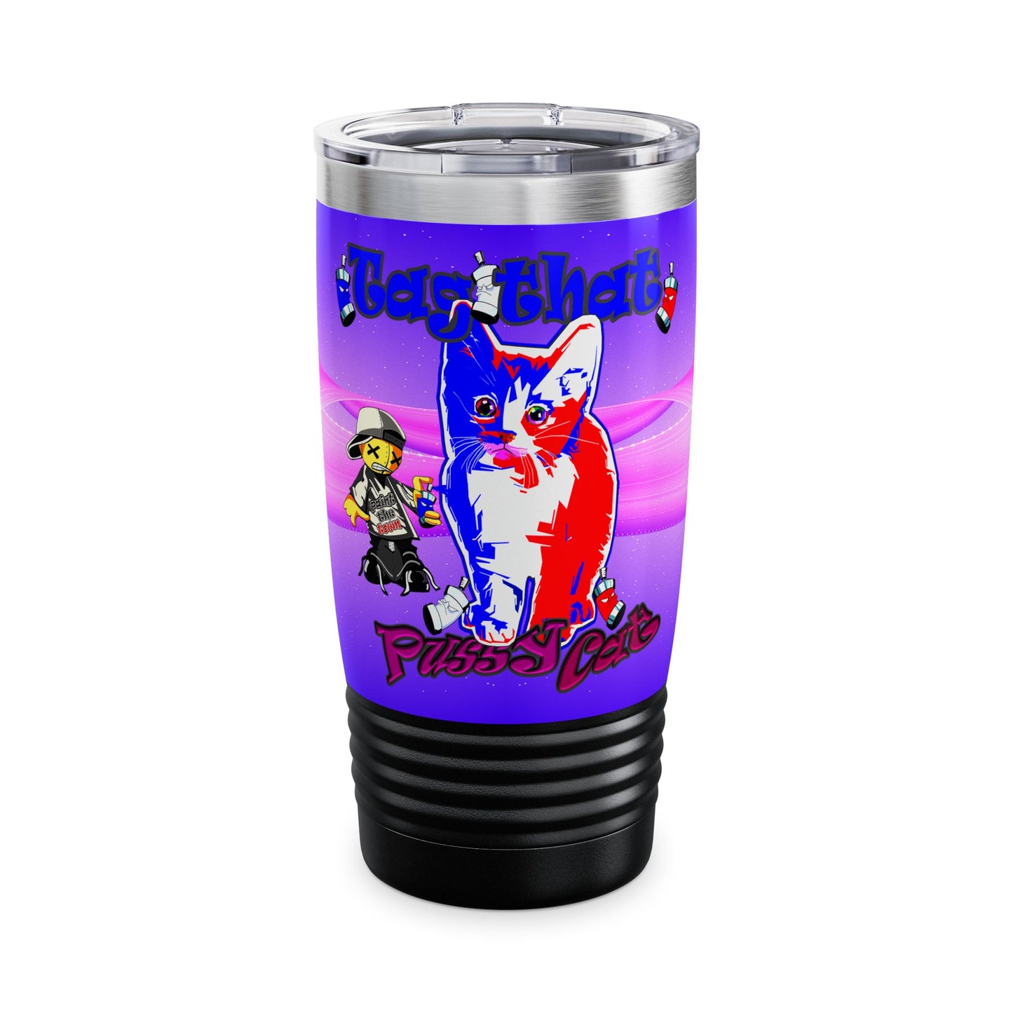 tag that - Ringneck Tumbler, 20oz (purple-pink wave)