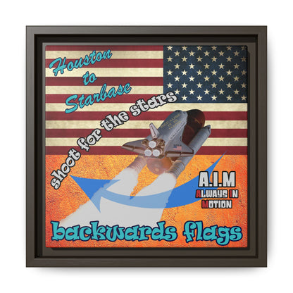 shoot for the stars - framed canvas art (burnt orange)