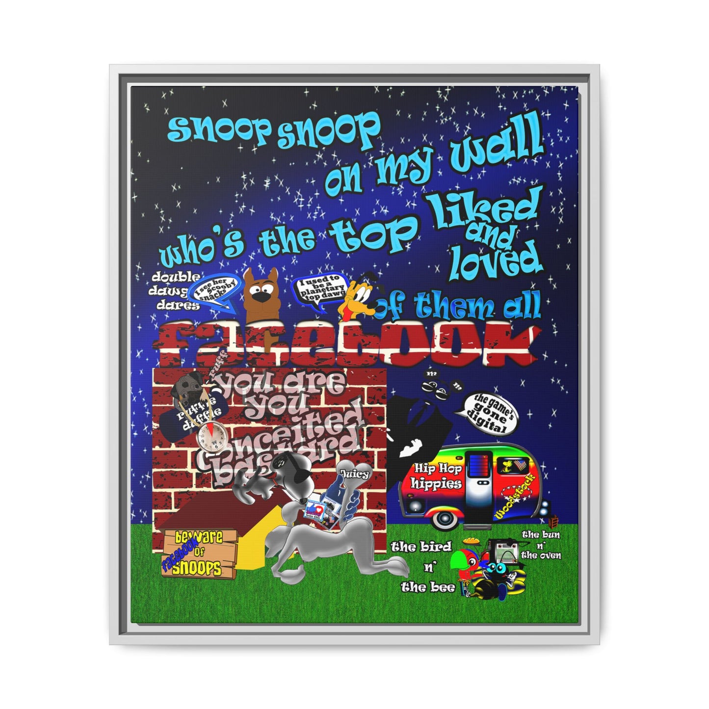 snoops - framed canvas art