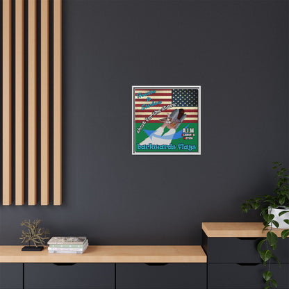 shoot for the stars - framed canvas art (dark green)