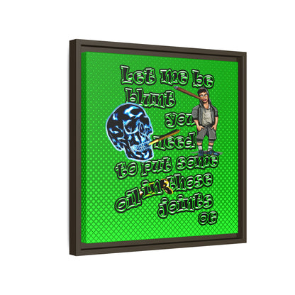 og - framed canvas art (logo green)
