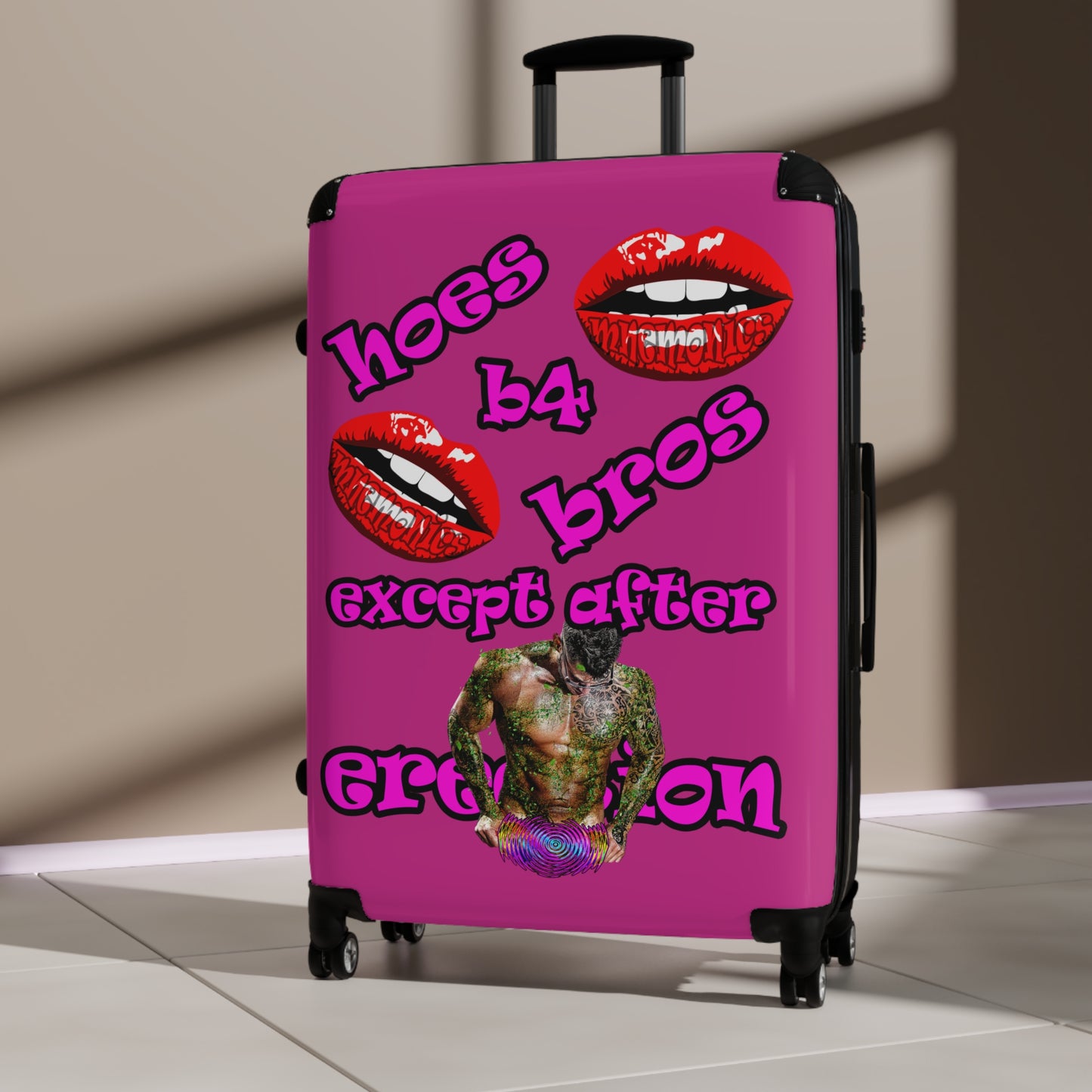 hoes b4 bros - Suitcase (pink)