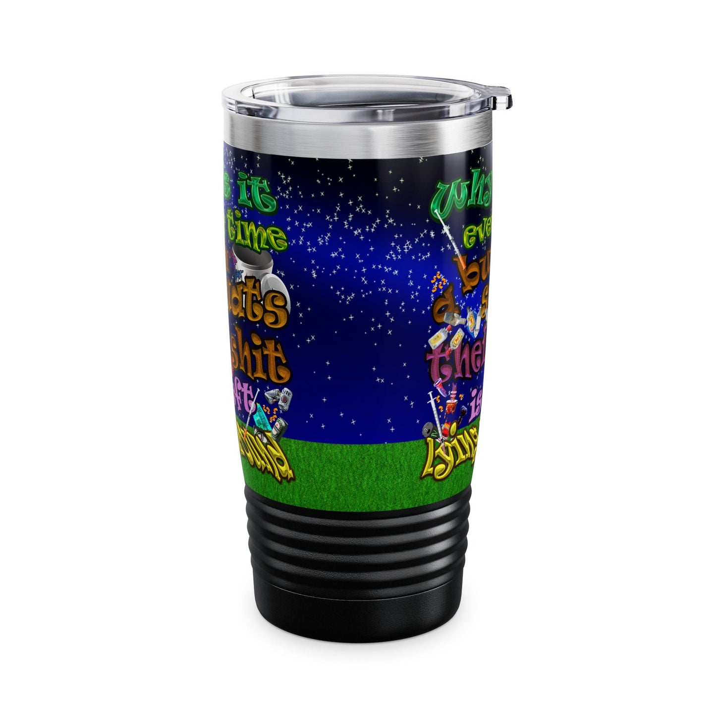 the bum's shit - Ringneck Tumbler, 20oz ('snoops' background)