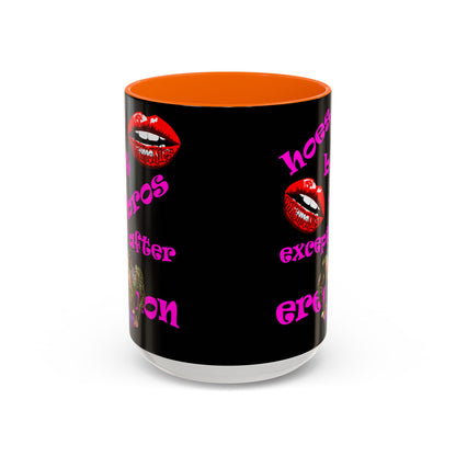 hoes b4 bros - Accent Mug (black)