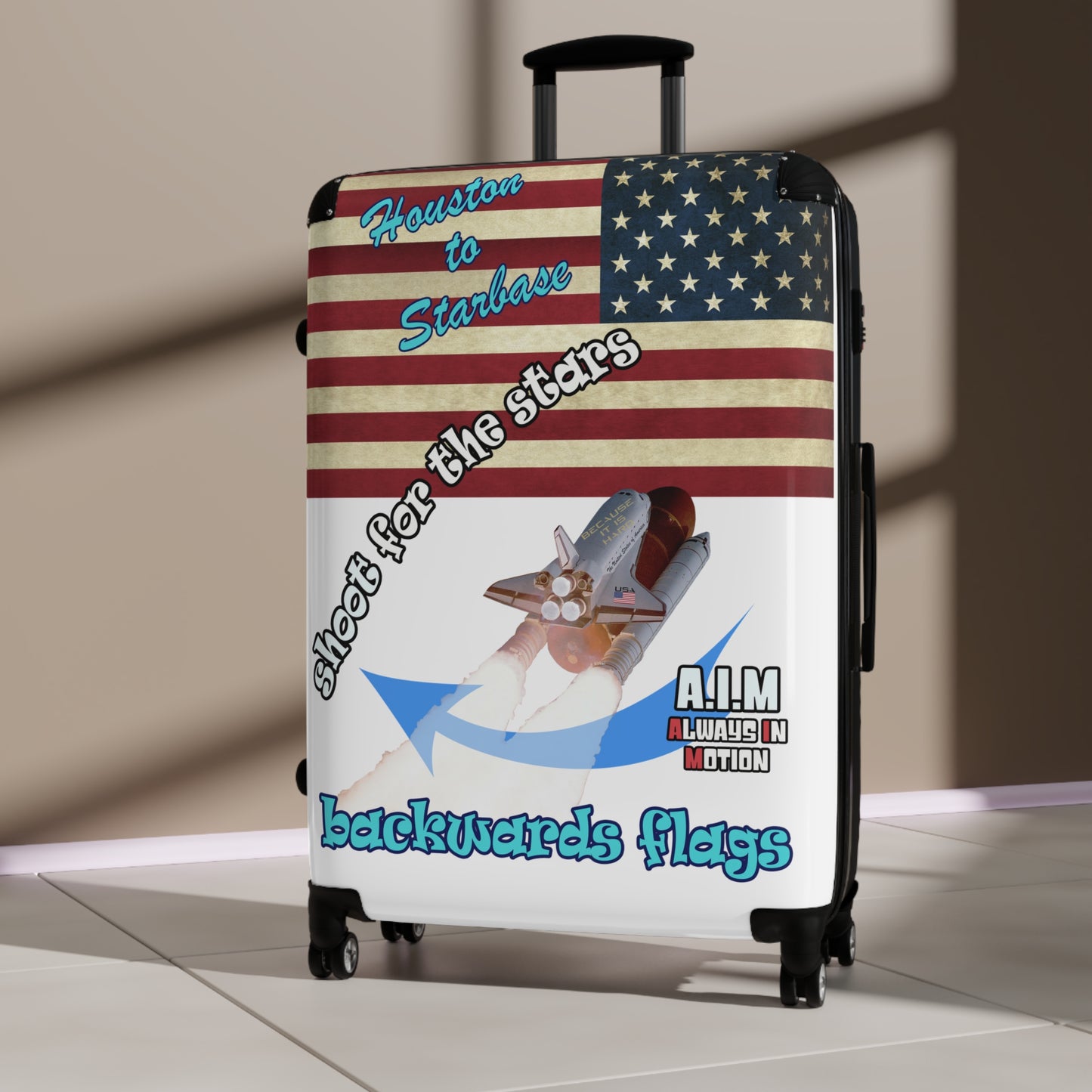 shoot for the stars - Suitcase (white)