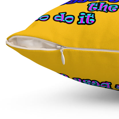 doggystyle - Spun Polyester Square Pillow - (yellow)