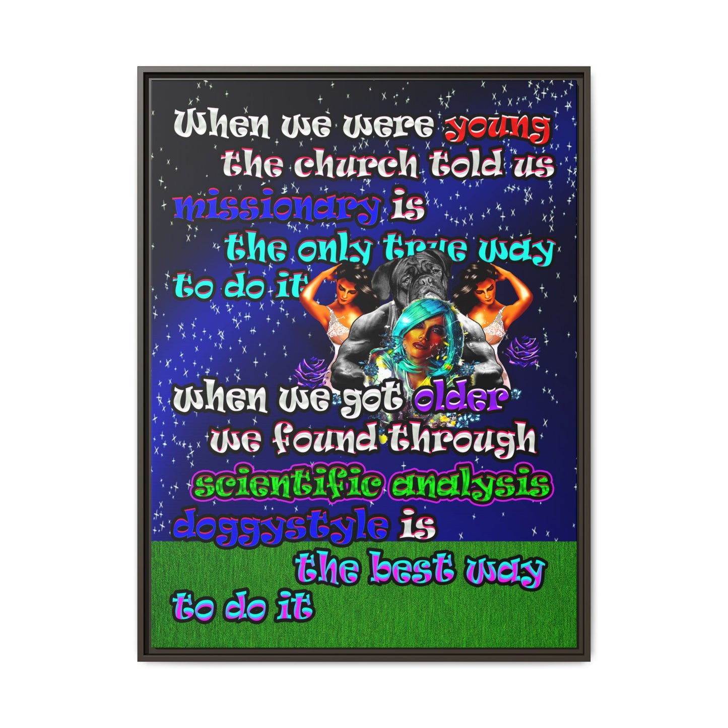 doggystyle - framed canvas art ('snoops' background)