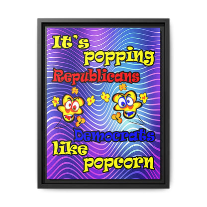 popping like popcorn - framed canvas art (purple wave)