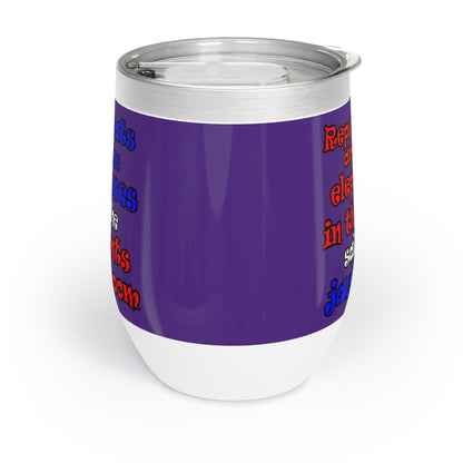 donkeys and elephants - Chill Wine Tumbler (purple)