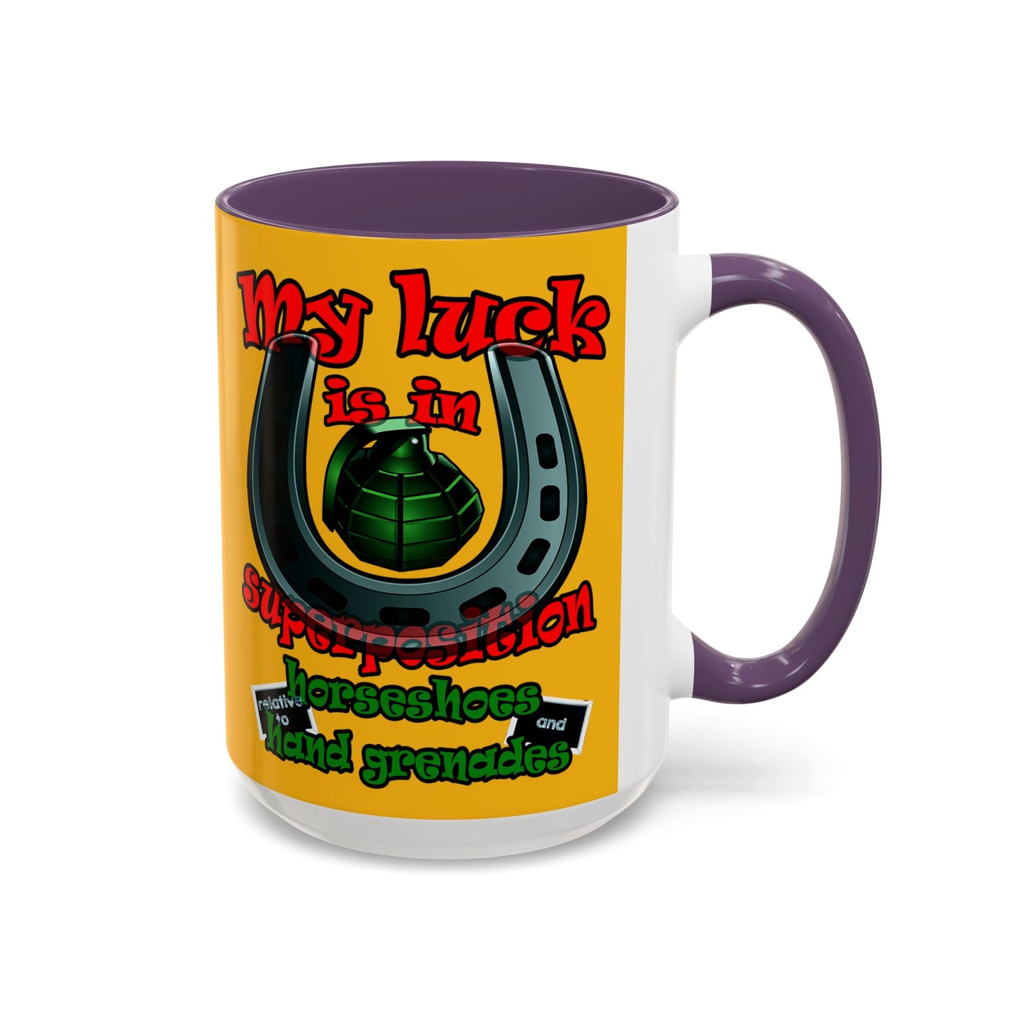 my luck - Accent Mug (yellow)
