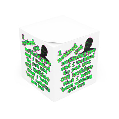 noticed you noticing - note cube (white)