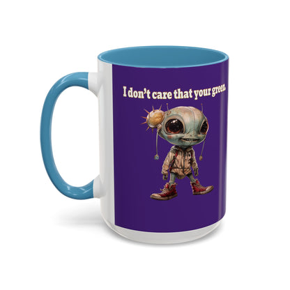 I don't care that your grey - Accent Mug (purple)