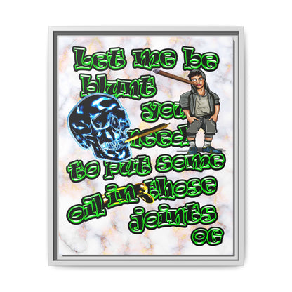 og - framed canvas art (white marble)