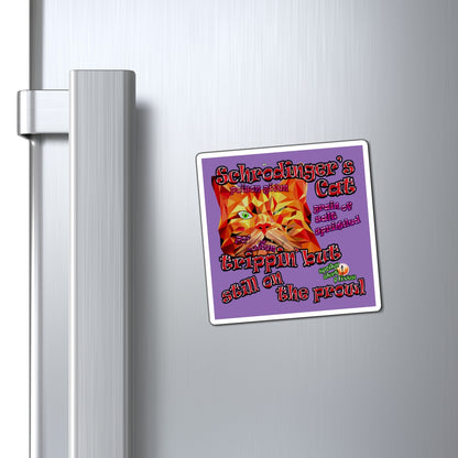 schrodinger's cat - Magnets - (light purple)