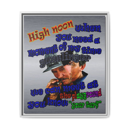 high noon - framed canvas art (brushed nickel)