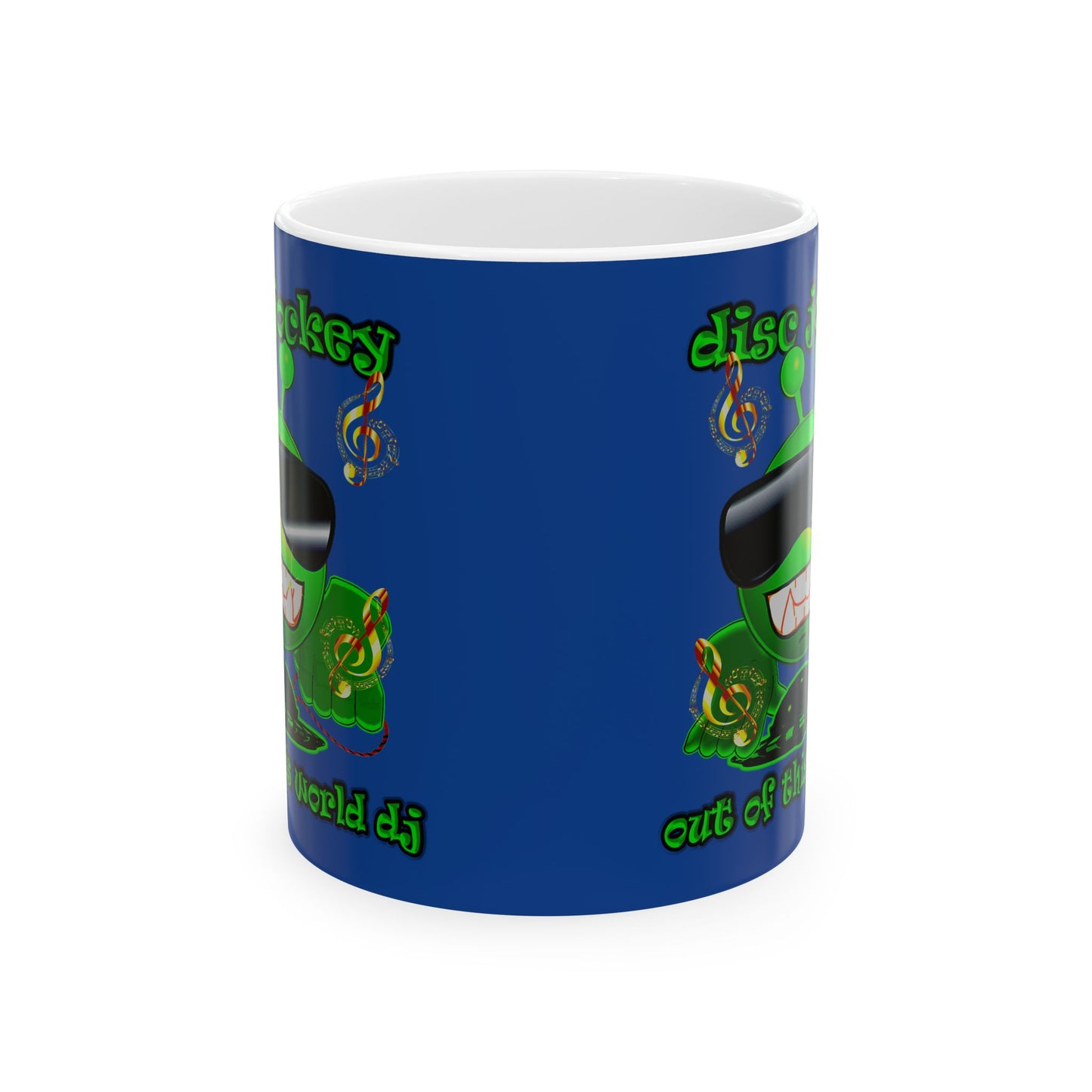disc jockey - White Mug (dark blue)