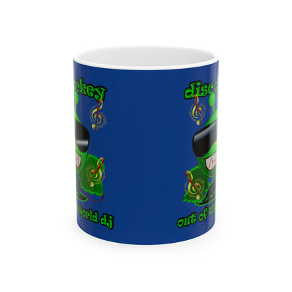 disc jockey - White Mug (dark blue)