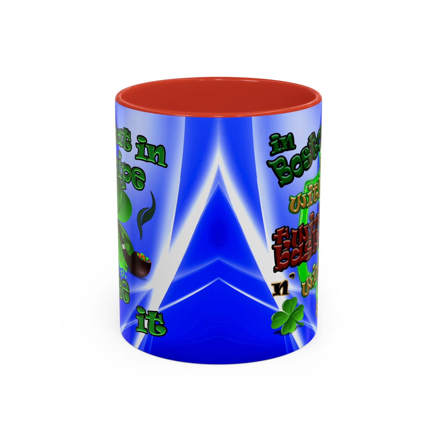 celtics logo - Accent Mug (blue-white wave)