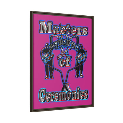 em cee squared - framed canvas art (pink)