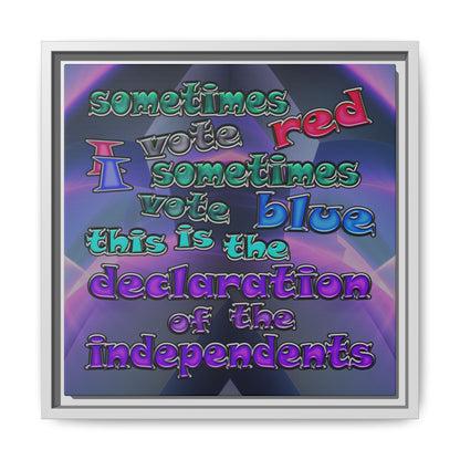 declaration of the independents - framed canvas art (grey-pink wave)