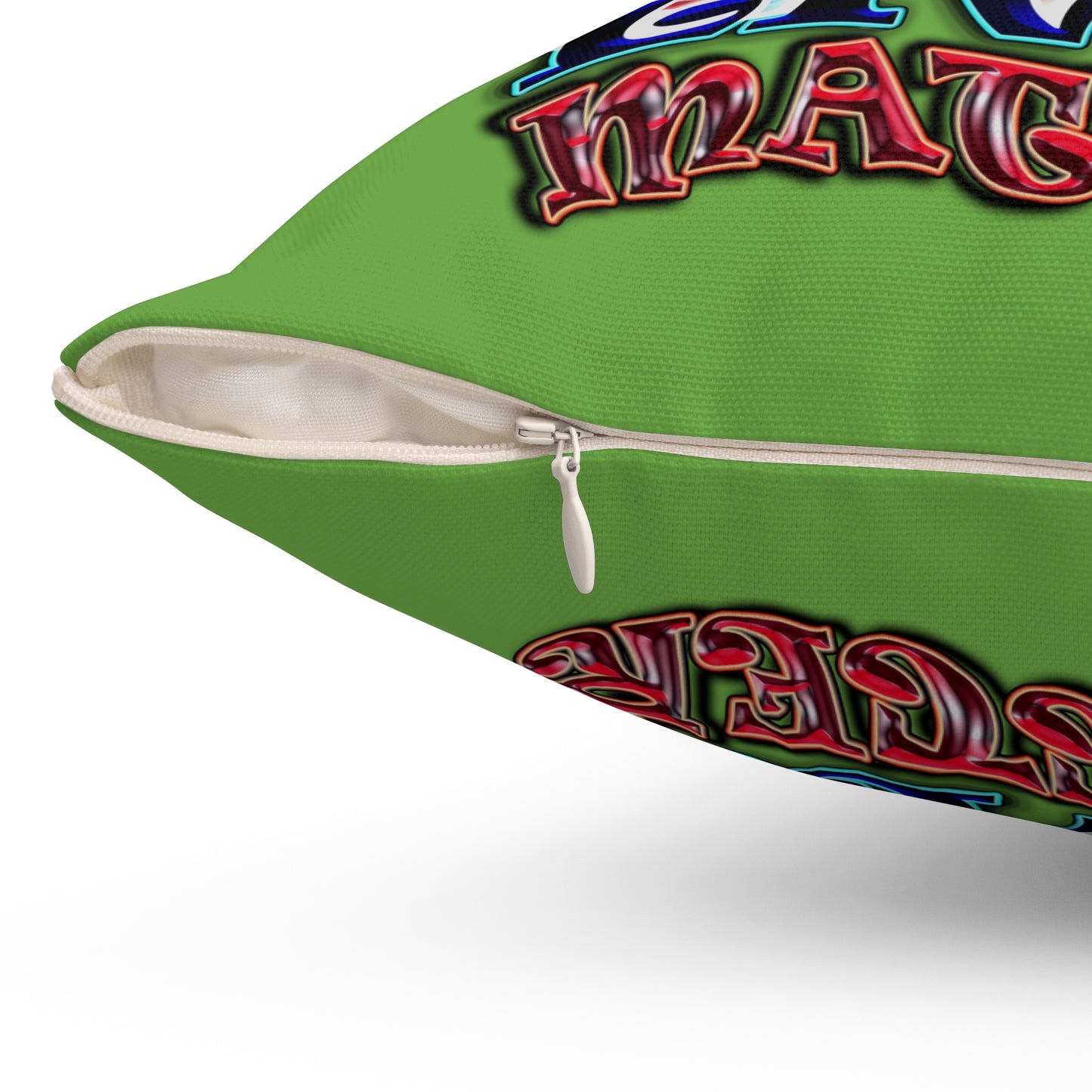 rw&b lives matter - Spun Polyester Square Pillow - (green)