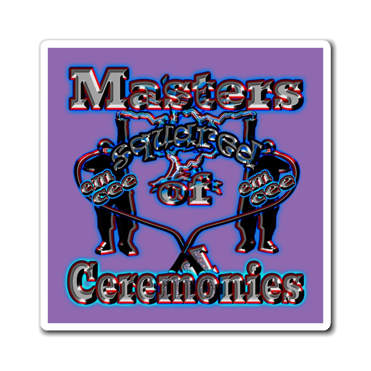 em cee squared - Magnets - (light purple)