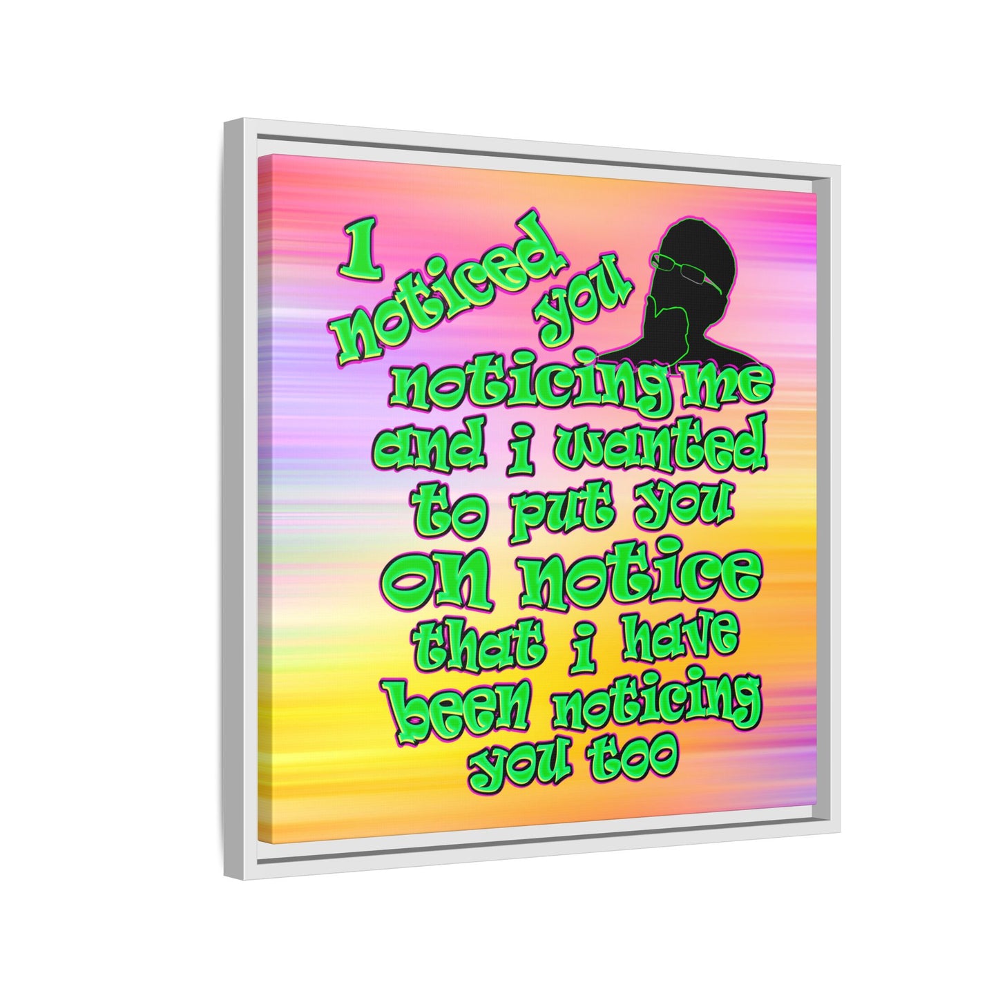 noticed you noticing - framed canvas art (color blur)