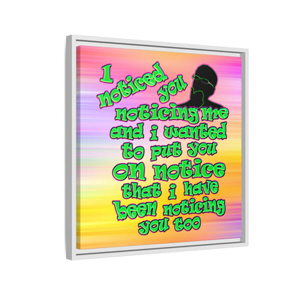 noticed you noticing - framed canvas art (color blur)